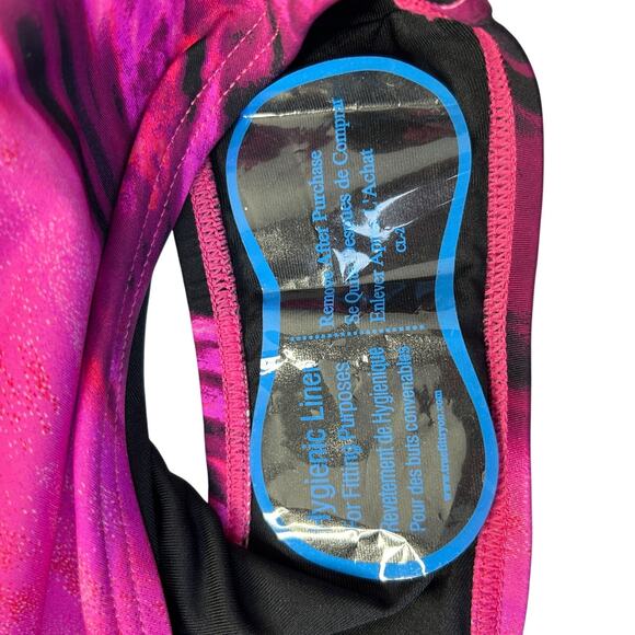 DKNY Abstract Mirage Ruched Tie-Back Halter One-Piece Women's Medium NWT - Picture 10 of 13